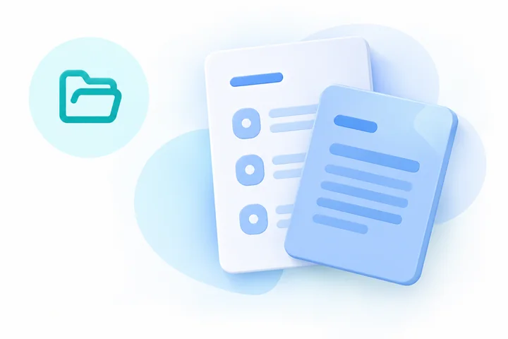 Documentos clínicos apilados